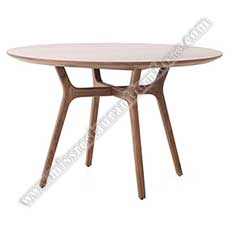 new round dining table_wood restaurant tables 1022_New design coffee room solid wood round dining table natural color oak wooden round coffee table with wood table legs