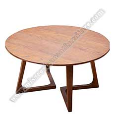 coffee room round dining table_wood restaurant tables 1037_Wholesale nordic style customize4/6 seats restaurant/coffee room round ash wooden dining tables with V shape legs