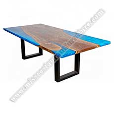 blue resin coffee tables_wood restaurant tables 1040_Luxury coffee/office solid wood island design dining tables customize 1.5 meter rectangle blue resin epoxy tables