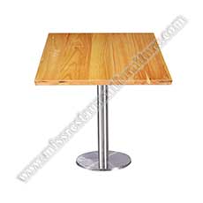 60cm square MDF tables_wood restaurant tables 1202_Customize 60cm square MDF and laminate/wooden coffee tables top with stainless steel table base