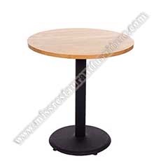 ashtree wood round diner tables_wood restaurant tables 1222_Customize rubber/ashtree solid wood round diner table/bistro tables tops with iron table legs