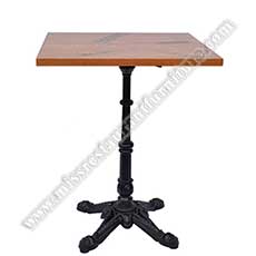 classic dining room tables_wood restaurant tables 1228_Plywood with fireproof laminate square classic dining room tables tops and retro cast iron table legs