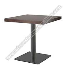 plywood 60cm cafe tables_wood restaurant tables 1238_Hotsale cheap square MDF/plywood with laminate 2 seater 60cm cafe room tables with iron table base