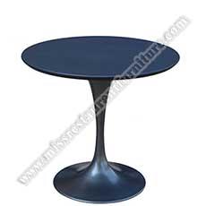 nordic round marble tables_marble restaurant tables 1523_Nordic style quality black round marble dining room tables round black color quartz stone bistro tables with round tulip shape iron table base