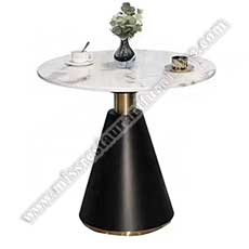 modern marble coffee tables_marble restaurant tables 1524_2022 new modern design round coffee room marble tables 2 seat white marble stone dining tables top and black cone shape iron table legs