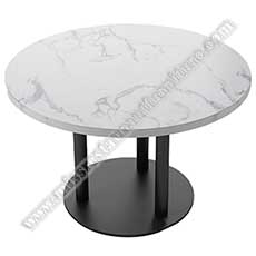 8 seat marble restaurant tables_marble restaurant tables 1529_Customize bigger 1.5 meter round marble restaurant tables 8 seat white marble dinning room tables top with 3 pillars iron round table base