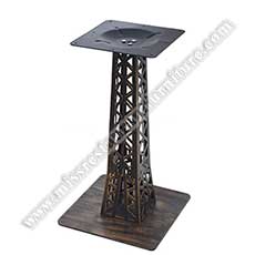 restaurant brass table base 1949_antique tower square table legs_metal tower shape table base