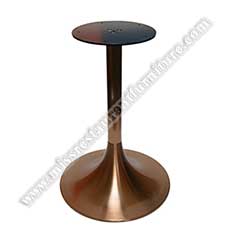 restaurant brass table base 1956_trumpet shape restaurant table base_antique copper restaurant table base