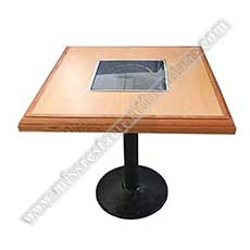 diner wood hot pot tables_smokeless hot pot tables_wooden hot pot tables 4009