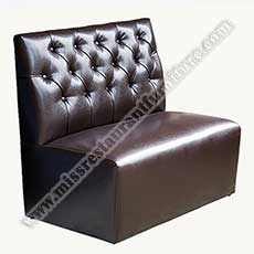 cheaper leather bench seats_restaurant booth seating 5028_Cheaper dining room 120cm length brown pvc leather bench seats button back design leather used dining booth seating