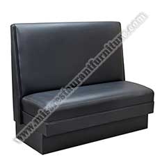 black leather bench seats_restaurant booth seating 5040_Black colour PU leather antique restaurant booth seating customize fast food room black leather bench seats