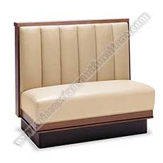 luxury wood booths_restaurant booth seating 5261_High quality 2 seats luxury wood booths with PU leather upholstered used restaurant solid wood booths seating for sale