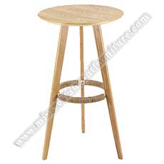 restaurant bar tables 6006_rustic round ash high bar tables_coffee round wood bar tables