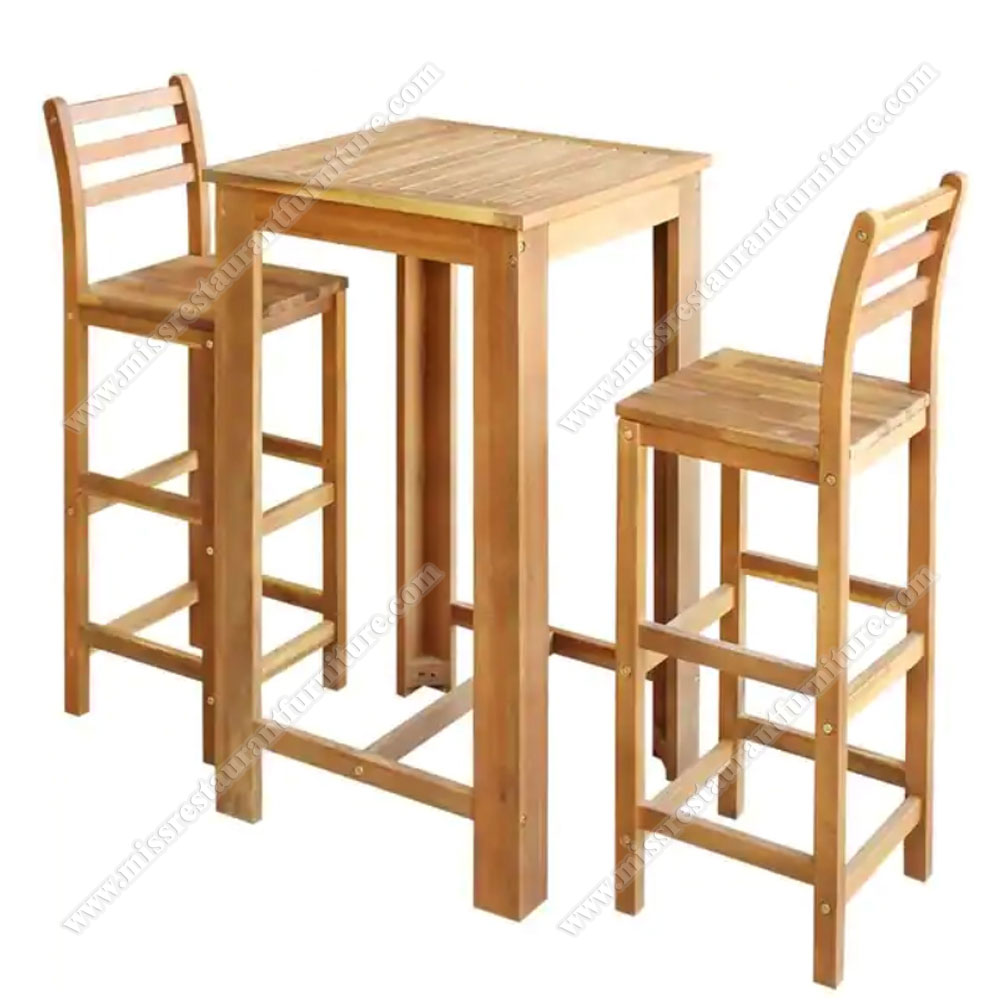 Rustic Wood Pub High Table Set square Wood High Bar Table Set bar Table 